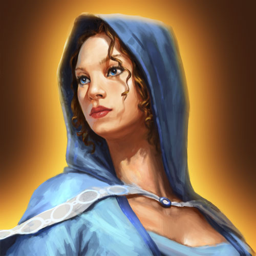 Люди - Haven. Аделаида - Adelaide. Герой-маг. В Heroes III и IV была героем таверны.   Biography    Her lovely face perpetually illuminated by a 
radiant smile, Adelaide is a benevolent, caring woman who grew up in the
 mountains west of the Greyhound Duchy. As a child, she enjoyed climbing
 as high as possible to enjoy the view of the valley. One day, she 
ventured higher than usual and was caught in a snowstorm. The blizzard 
raged for three consecutive days, and her parents thought their 
treasured daughter was lost forever. But on the morning of the fourth 
day, as the sky was finally clearing, the Angel Eliora appeared, holding
 the girl in her arms. The Angel revealed that she had followed a beacon
 of light that seemed to radiate from within the storm, and had found 
Adelaide. To the celestial being, it was proof that the girl had been 
chosen by Elrath to become a Priestess of the Light.  Legacy  Adelaide appeared in Heroes 3 and 4 as a recruitable Hero.